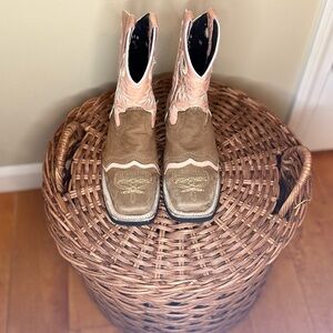 Kids Western Boots - Brown and Tan